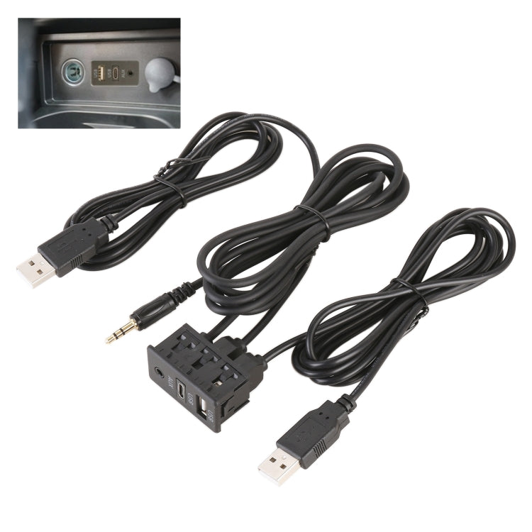 Sedile di ricarica per auto con modifica universale USB + tipo C + interfaccia AUX, USB+Type-C+AUX