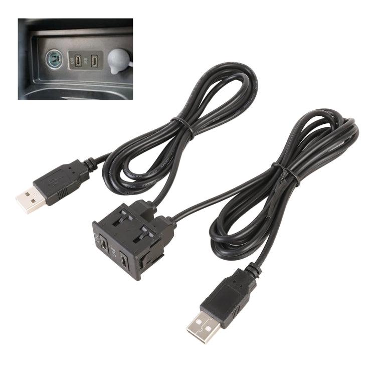 Modifica universale per auto Doppia interfaccia di tipo C, Type-C+Type-C