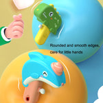 2PCS BY-02 Giocattoli per spruzzi d'acqua di tipo push all'aperto per bambini Giocattoli estivi per acqua in spiaggia al mare, Shark, Dolphin, Elephant, Dinosaur