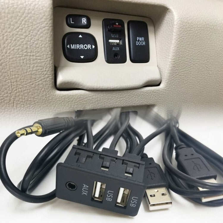 Modifica universale per auto Dual USB + interfaccia AUX Sedile di ricarica, USB+USB+AUX