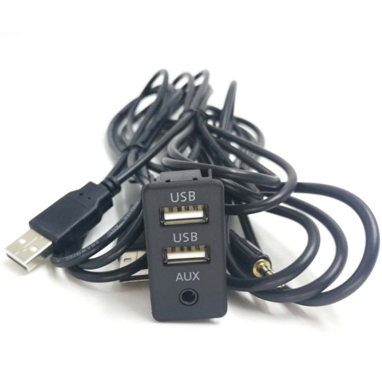 Modifica universale per auto Dual USB + interfaccia AUX Sedile di ricarica, USB+USB+AUX