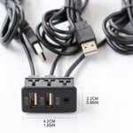 Modifica universale per auto Dual USB + interfaccia AUX Sedile di ricarica, USB+USB+AUX