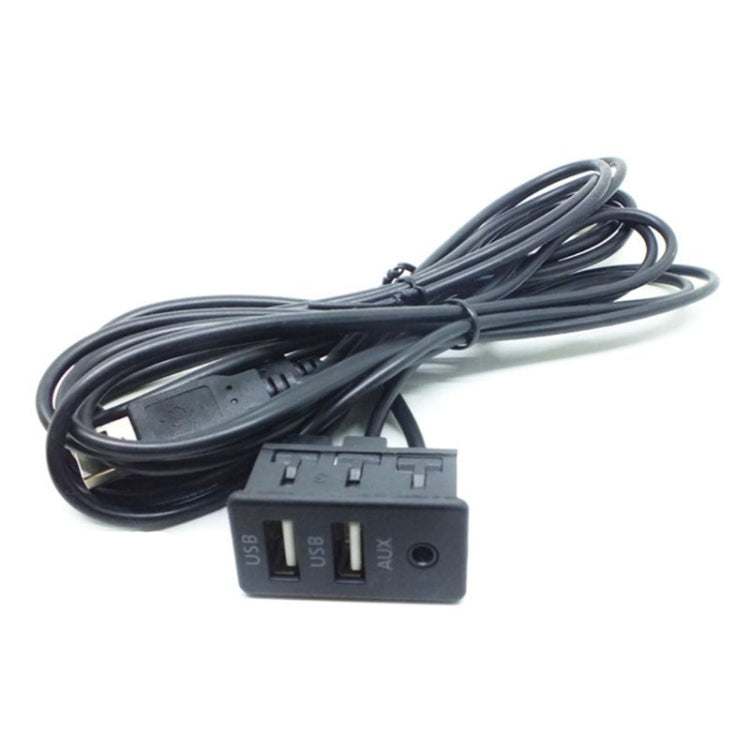 Modifica universale per auto Dual USB + interfaccia AUX Sedile di ricarica, USB+USB+AUX