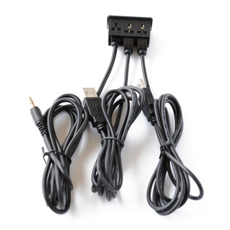 Modifica universale per auto Dual USB + interfaccia AUX Sedile di ricarica, USB+USB+AUX