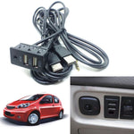 Modifica universale per auto Dual USB + interfaccia AUX Sedile di ricarica, USB+USB+AUX