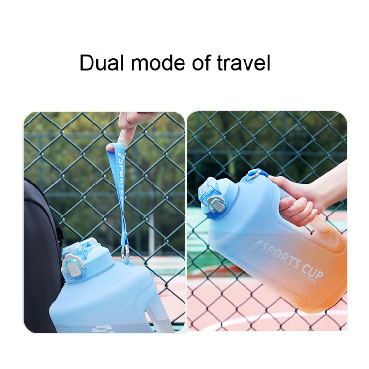 Borraccia sportiva con coppa di paglia a gradiente di grande capacità con scala, 1500ml, 2300ml, 3800ml