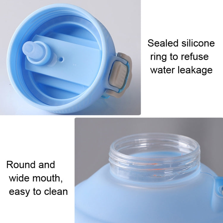 Borraccia sportiva con coppa di paglia a gradiente di grande capacità con scala, 1500ml, 2300ml, 3800ml