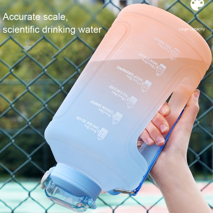 Borraccia sportiva con coppa di paglia a gradiente di grande capacità con scala, 1500ml, 2300ml, 3800ml