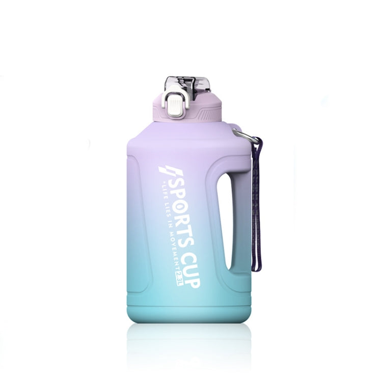Borraccia sportiva con coppa di paglia a gradiente di grande capacità con scala, 1500ml, 2300ml, 3800ml