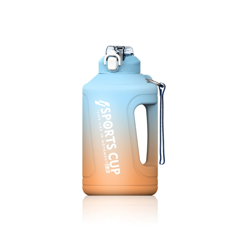 Borraccia sportiva con coppa di paglia a gradiente di grande capacità con scala, 1500ml, 2300ml, 3800ml