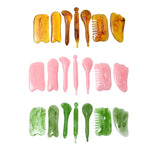 7 pezzi/set penna per agopuntura meridiana con penna per raschiare il viso, Green, Pink, Amber