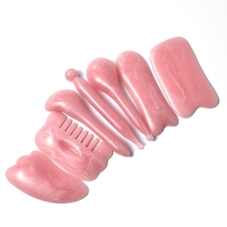 7 pezzi/set penna per agopuntura meridiana con penna per raschiare il viso, Green, Pink, Amber