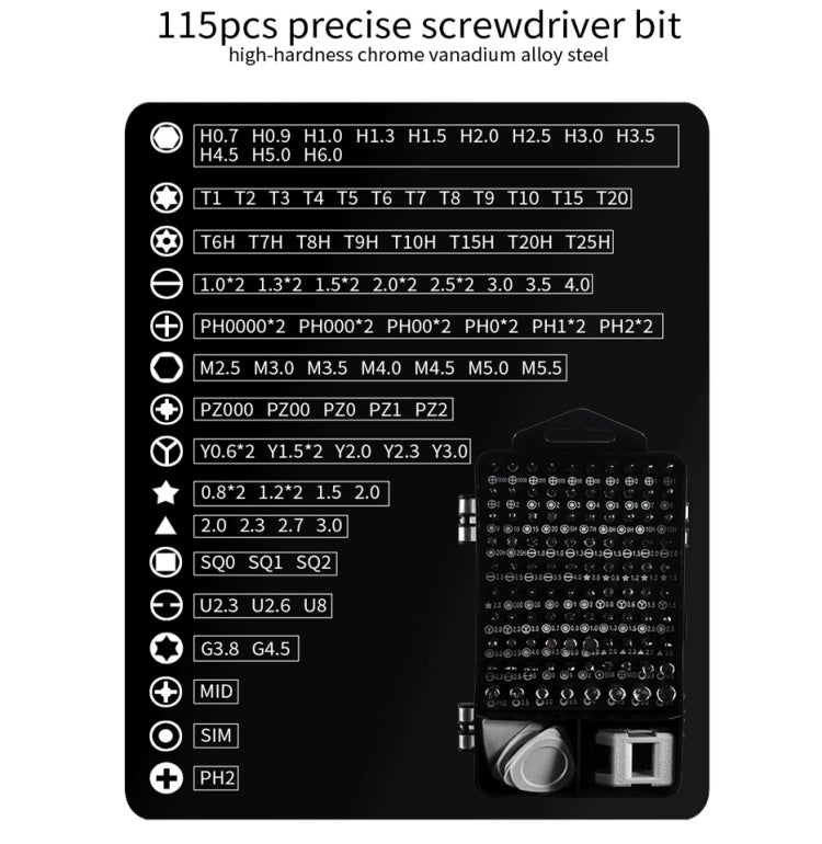 117 in 1 set di cacciaviti Guarda lo strumento di smontaggio della console di gioco, 117 In 1