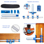 Strumento di aiuto per la lavorazione del legno Maniglia Punzone Localizzatore Apri foro per porta dell'armadio, Semium Aluminum Alloy, Blue Plastic Ordinary, Blue Plastic HD, Black Plastic HD, Blue HD Set, Black HD Set, All Aluminum Alloy