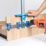 Strumento di aiuto per la lavorazione del legno Maniglia Punzone Localizzatore Apri foro per porta dell'armadio, Semium Aluminum Alloy, Blue Plastic Ordinary, Blue Plastic HD, Black Plastic HD, Blue HD Set, Black HD Set, All Aluminum Alloy