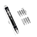 Cacciavite 8 in 1 in lega di alluminio con combinazione di smontaggio e riparazione della penna, 8 In 1 Blue, 8 In 1 Red, 8 In 1 Black, 8 In 1 Silver