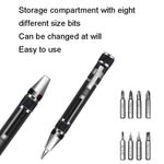 Cacciavite 8 in 1 in lega di alluminio con combinazione di smontaggio e riparazione della penna, 8 In 1 Blue, 8 In 1 Red, 8 In 1 Black, 8 In 1 Silver