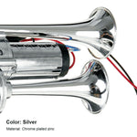 ST-1018S 600DB Clacson per auto con pompa elettrica siamesi in metallo a doppio tubo con relè, ST-1018S