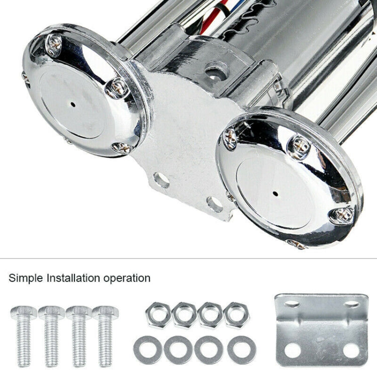 ST-1018S 600DB Clacson per auto con pompa elettrica siamesi in metallo a doppio tubo con relè, ST-1018S