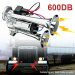 ST-1018S 600DB Clacson per auto con pompa elettrica siamesi in metallo a doppio tubo con relè, ST-1018S