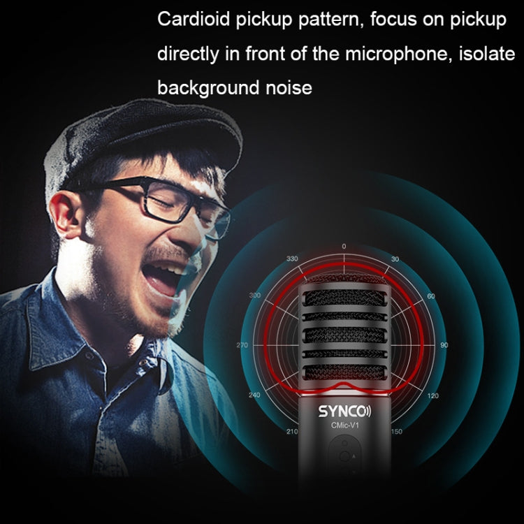 Microfono USB a diaframma largo SYNCO V1 Live