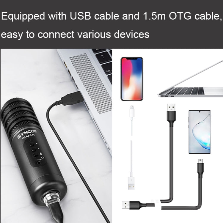 Microfono USB a diaframma largo SYNCO V1 Live