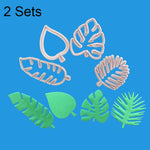 2 set 4 in 1 foglia tropicale stampo per torta fondente stampo per biscotti, Tropical Leaf