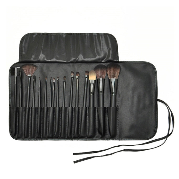Set di pennelli per il trucco Strumento per il trucco con pennelli per cipria in polvere, 12 PCS / Set Black, 12 PCS / Set  Wood Color, 15 PCS / Set Black, 15 PCS / Set Wood Color, 18 PCS / Set Black, 18 PCS / Set Wood Color