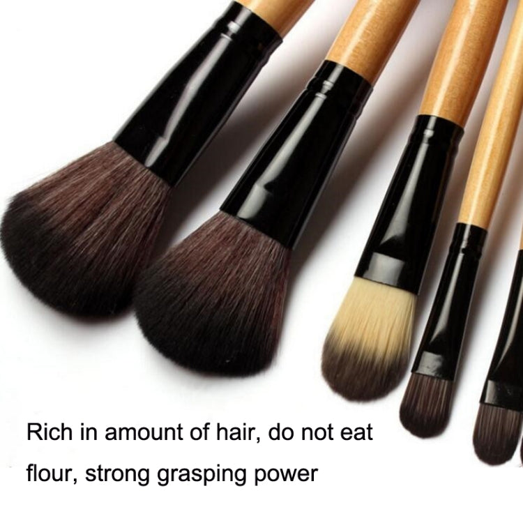 Set di pennelli per il trucco Strumento per il trucco con pennelli per cipria in polvere, 12 PCS / Set Black, 12 PCS / Set  Wood Color, 15 PCS / Set Black, 15 PCS / Set Wood Color, 18 PCS / Set Black, 18 PCS / Set Wood Color