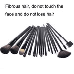 Set di pennelli per il trucco Strumento per il trucco con pennelli per cipria in polvere, 12 PCS / Set Black, 12 PCS / Set  Wood Color, 15 PCS / Set Black, 15 PCS / Set Wood Color, 18 PCS / Set Black, 18 PCS / Set Wood Color
