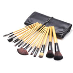 Set di pennelli per il trucco Strumento per il trucco con pennelli per cipria in polvere, 12 PCS / Set Black, 12 PCS / Set  Wood Color, 15 PCS / Set Black, 15 PCS / Set Wood Color, 18 PCS / Set Black, 18 PCS / Set Wood Color