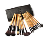 Set di pennelli per il trucco Strumento per il trucco con pennelli per cipria in polvere, 12 PCS / Set Black, 12 PCS / Set  Wood Color, 15 PCS / Set Black, 15 PCS / Set Wood Color, 18 PCS / Set Black, 18 PCS / Set Wood Color