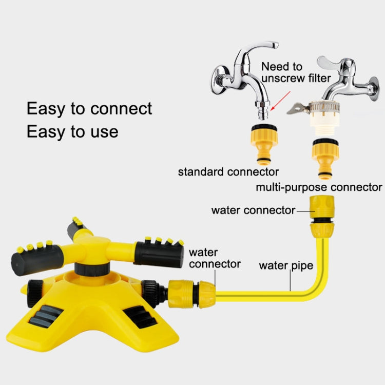 Dispositivo di irrigazione rotante a 360 gradi, stile:, Sprinkler, With Pacifier Connector, With 4-point Connector, With 6-point Connector, With 1 inch Connector, With 2 PCS 4-point Connector and Pacifier, With 2 PCS 6-point Connector and Pacifier     ...