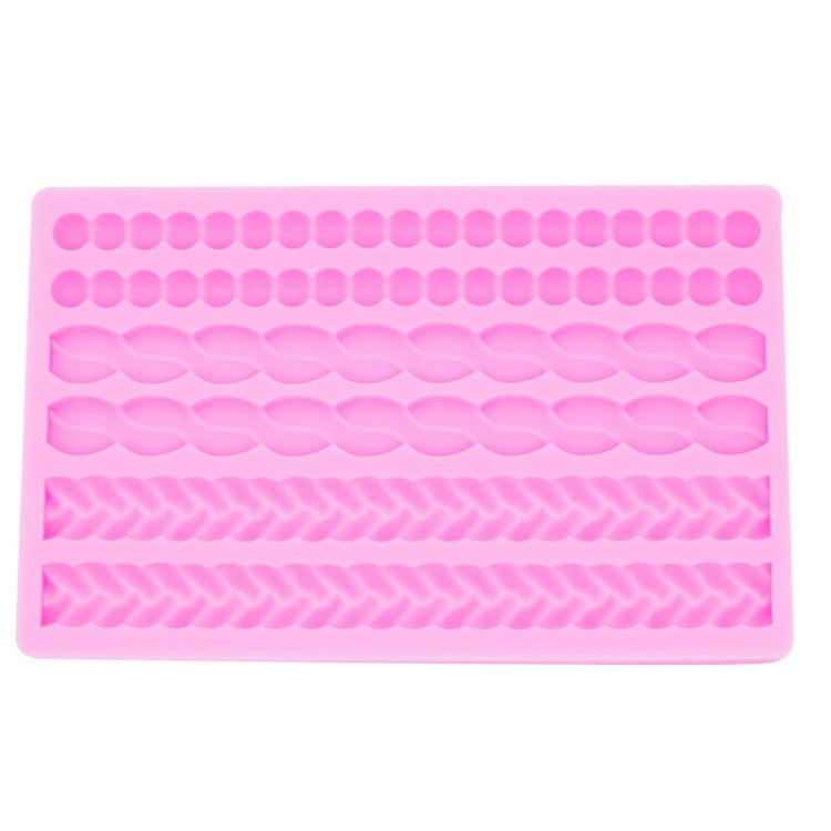 Stampo in silicone per torta fondente intrecciato con perle intrecciate