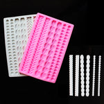 Stampo in silicone per torta fondente intrecciato con perle intrecciate