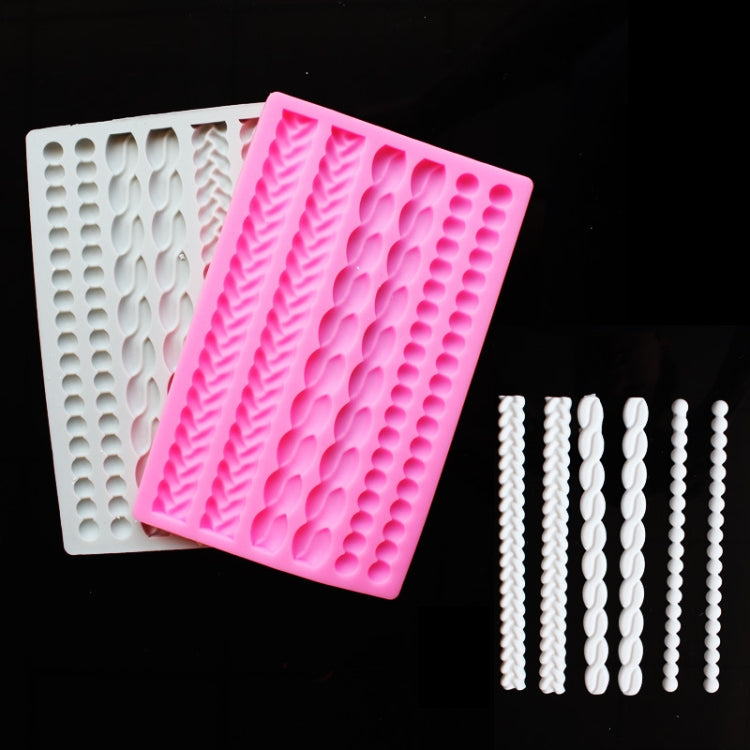Stampo in silicone per torta fondente intrecciato con perle intrecciate