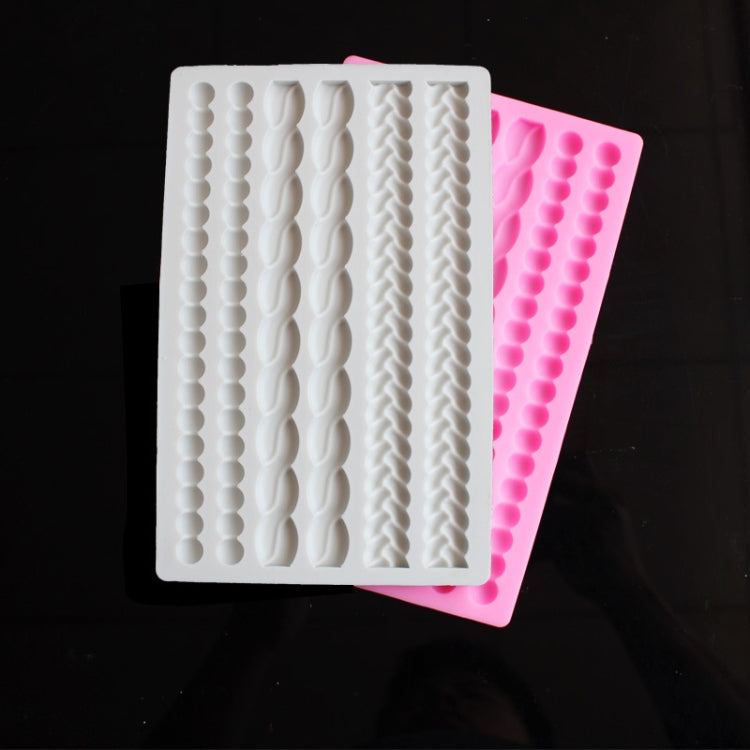 Stampo in silicone per torta fondente intrecciato con perle intrecciate