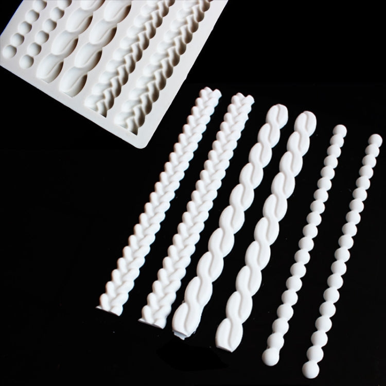 Stampo in silicone per torta fondente intrecciato con perle intrecciate