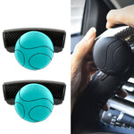 Booster per volante con cuscinetto in silicone per autoveicoli da 2 pezzi, Black, Blue