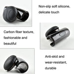 Booster per volante con cuscinetto in silicone per autoveicoli da 2 pezzi, Black, Blue