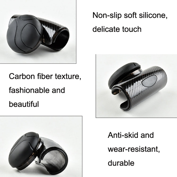 Booster per volante con cuscinetto in silicone per autoveicoli da 2 pezzi, Black, Blue
