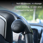 Booster per volante con cuscinetto in silicone per autoveicoli da 2 pezzi, Black, Blue
