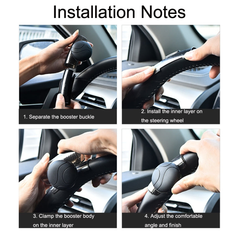 Booster per volante con cuscinetto in silicone per autoveicoli da 2 pezzi, Black, Blue