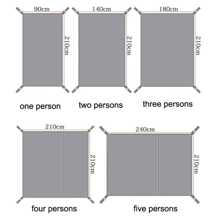 Tappetino da picnic impermeabile in tessuto Oxford 90x210 cm