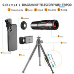 Telescopio universale 28X per smartphone con clip