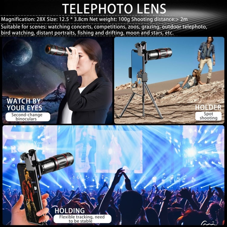 Telescopio universale 28X per smartphone con clip