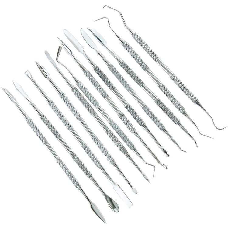 12 in 1 coltello da intaglio per cera in acciaio inossidabile set di strumenti dentali strumento per modellare l'argilla, 12 In 1 Knife