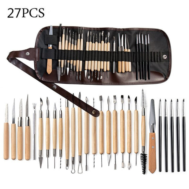 Set di strumenti per ceramica Coltello da intaglio in pietra per argilla ceramica Strumento combinato per argilla fai-da-te, 22 In 1, 24 In 1, 27 In 1, 32 In 1