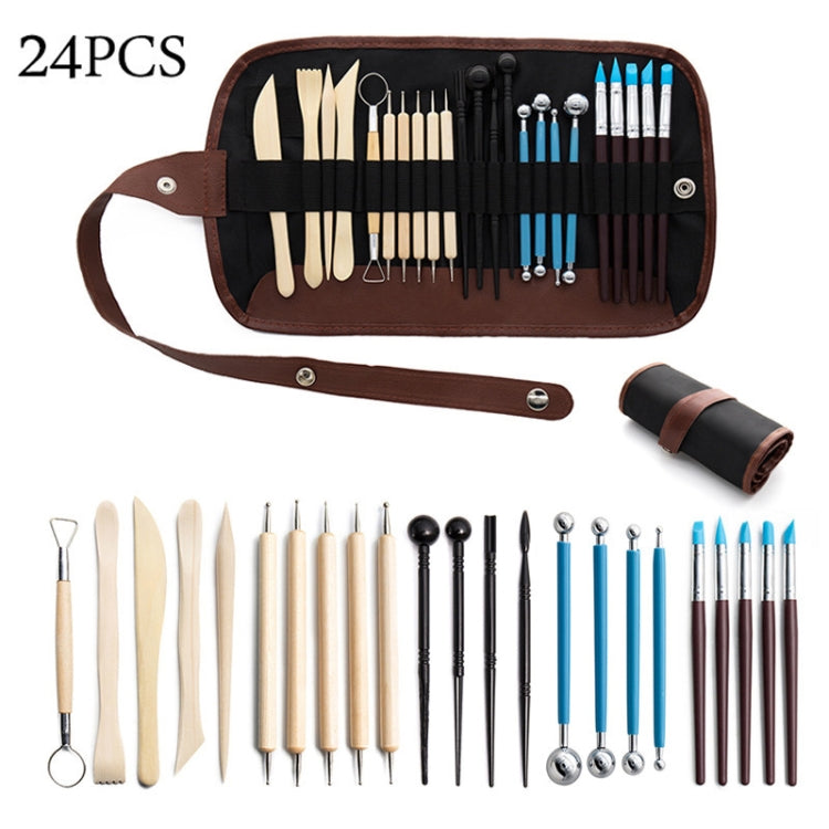 Set di strumenti per ceramica Coltello da intaglio in pietra per argilla ceramica Strumento combinato per argilla fai-da-te, 22 In 1, 24 In 1, 27 In 1, 32 In 1