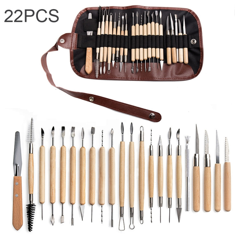Set di strumenti per ceramica Coltello da intaglio in pietra per argilla ceramica Strumento combinato per argilla fai-da-te, 22 In 1, 24 In 1, 27 In 1, 32 In 1